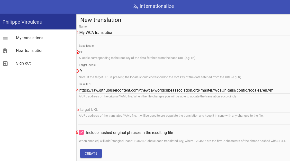 new translation view